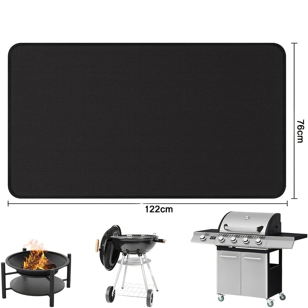 Outdoor Barbecue Pad for Protecting Wooden Floors Heat Resistant Fire Pit Mat, Flame Retardant Pad