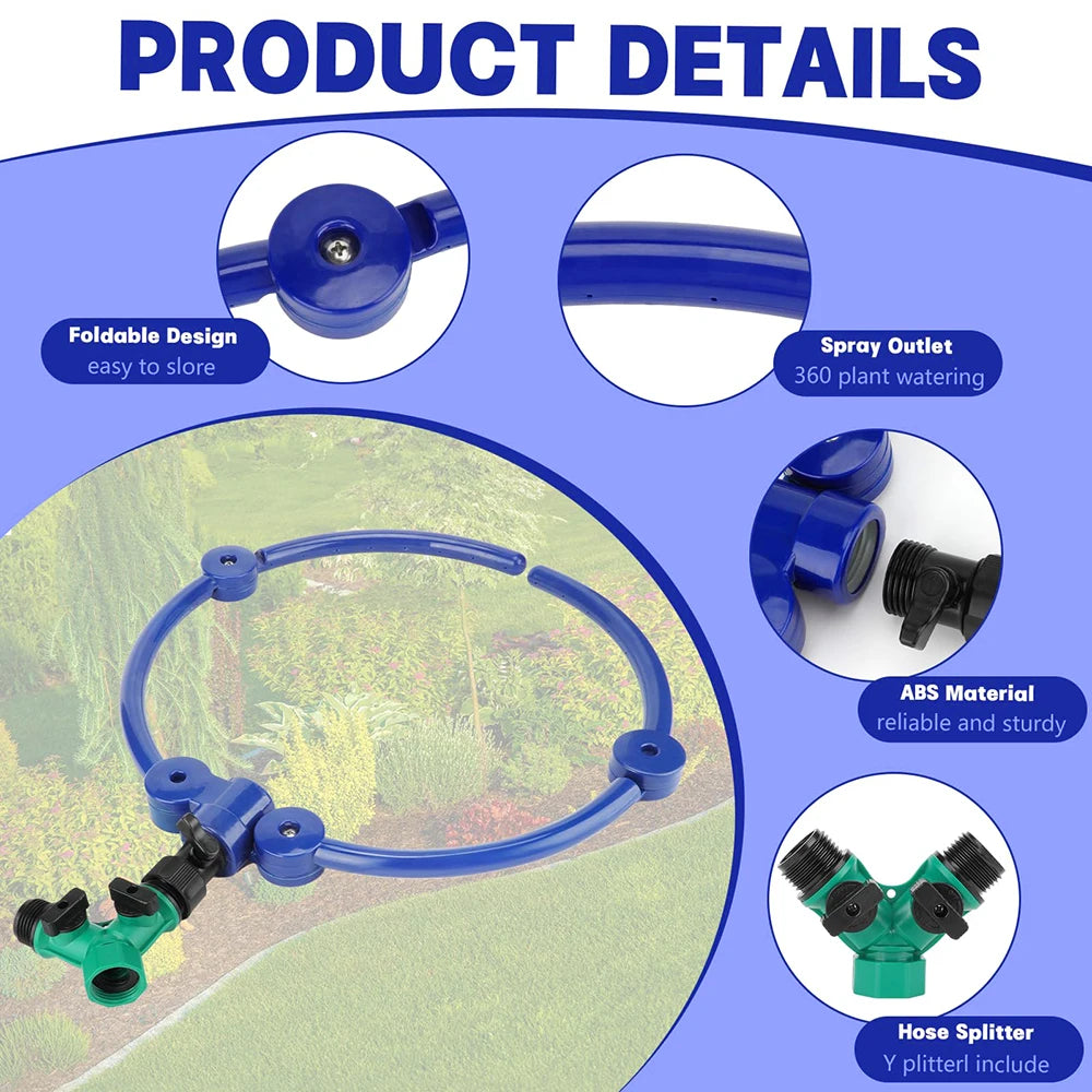 Baumbewässerungsring 360° - Effiziente Gartenbewässerung mit Y-Verteiler