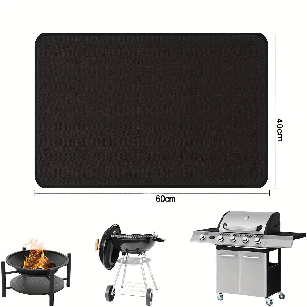Outdoor Barbecue Pad for Protecting Wooden Floors Heat Resistant Fire Pit Mat, Flame Retardant Pad