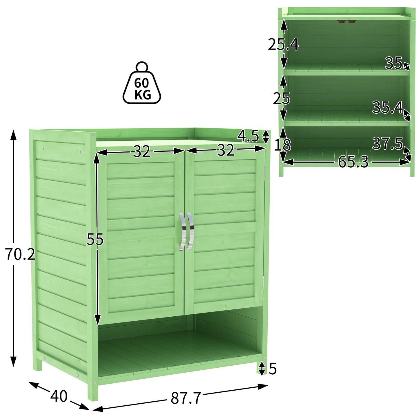 Gartenschrank 3 Fächer – Wetterfest & Stabil für Werkzeug & Gartengeräte