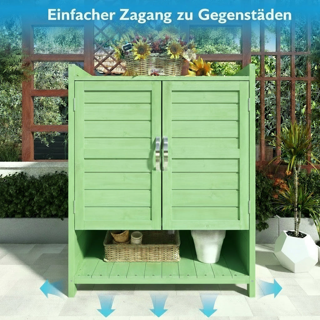 Gartenschrank 3 Fächer – Wetterfest & Stabil für Werkzeug & Gartengeräte