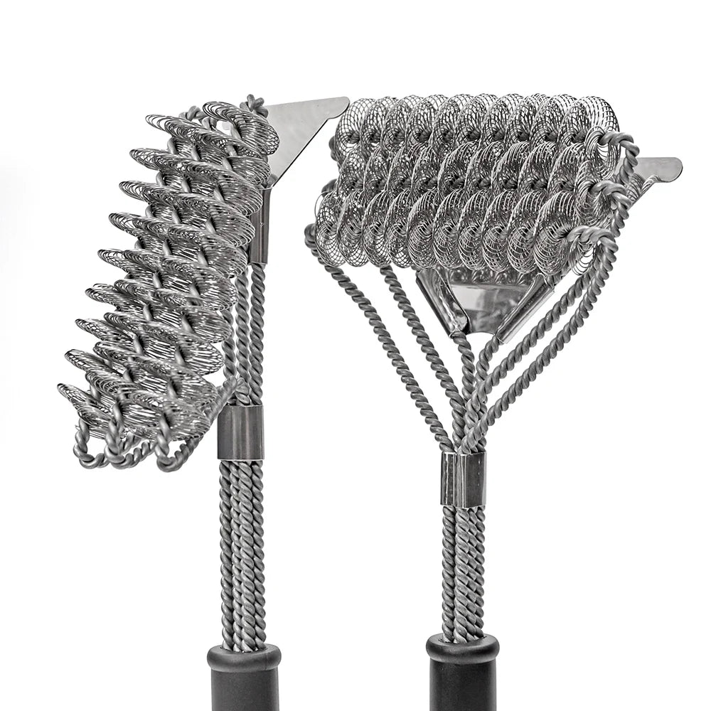 Safe Grill Brush BBQ Rack Scraper BBQ Rack Cleaning Tool Stainless Steel Rust Bristle Bristles Barbecue Cleaner Accessories