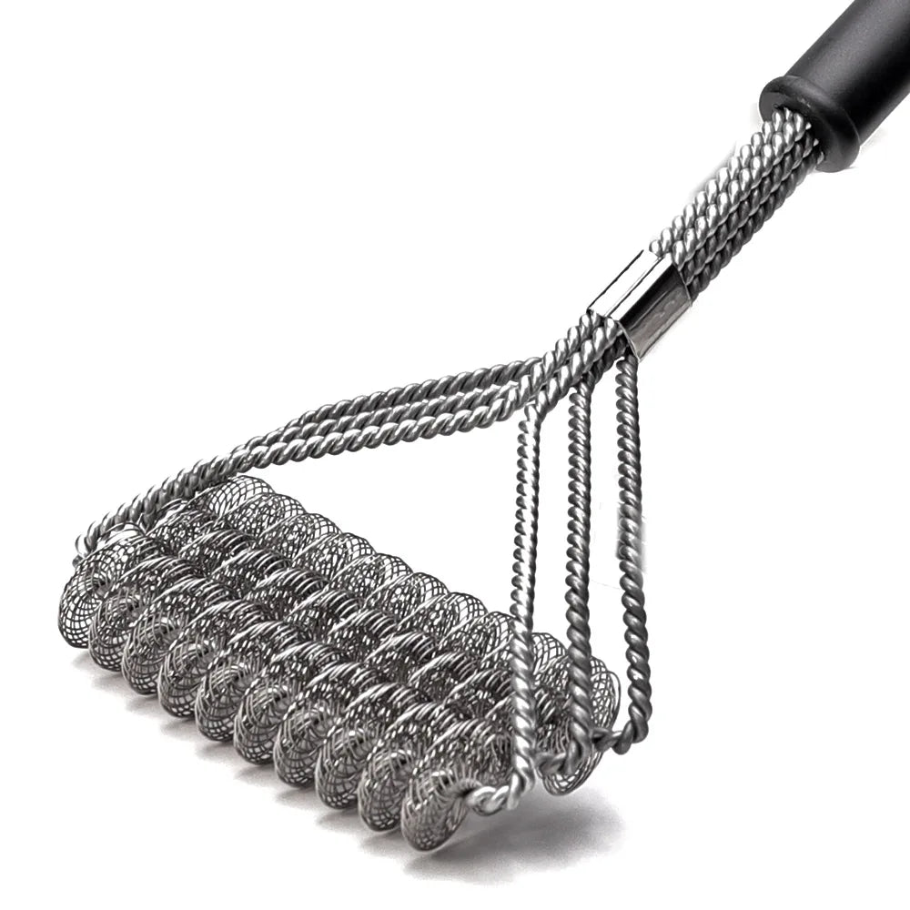 Safe Grill Brush BBQ Rack Scraper BBQ Rack Cleaning Tool Stainless Steel Rust Bristle Bristles Barbecue Cleaner Accessories