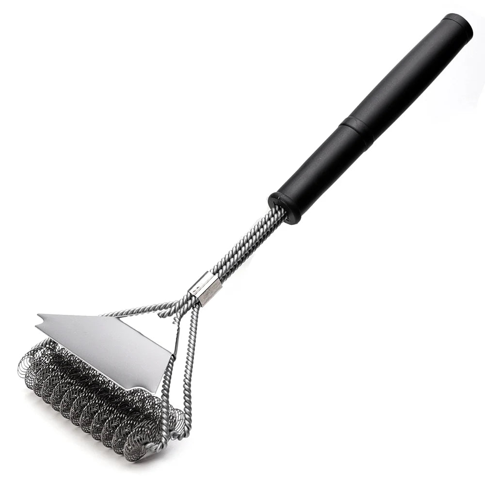 Safe Grill Brush BBQ Rack Scraper BBQ Rack Cleaning Tool Stainless Steel Rust Bristle Bristles Barbecue Cleaner Accessories