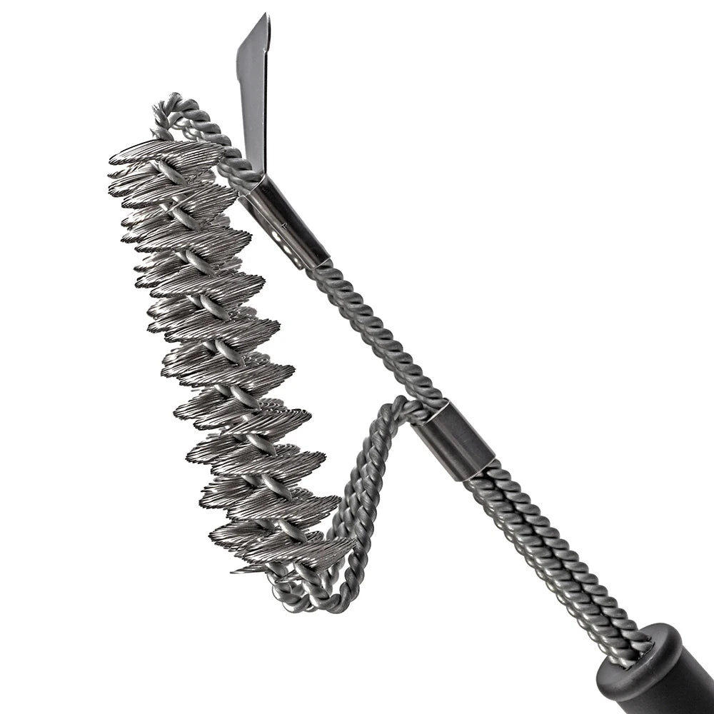 Safe Grill Brush BBQ Rack Scraper BBQ Rack Cleaning Tool Stainless Steel Rust Bristle Bristles Barbecue Cleaner Accessories