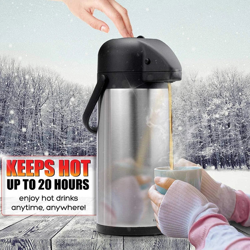 Profi Airpot Thermoskanne 1,9L - Edelstahl Kaffeespender für Büro & Events