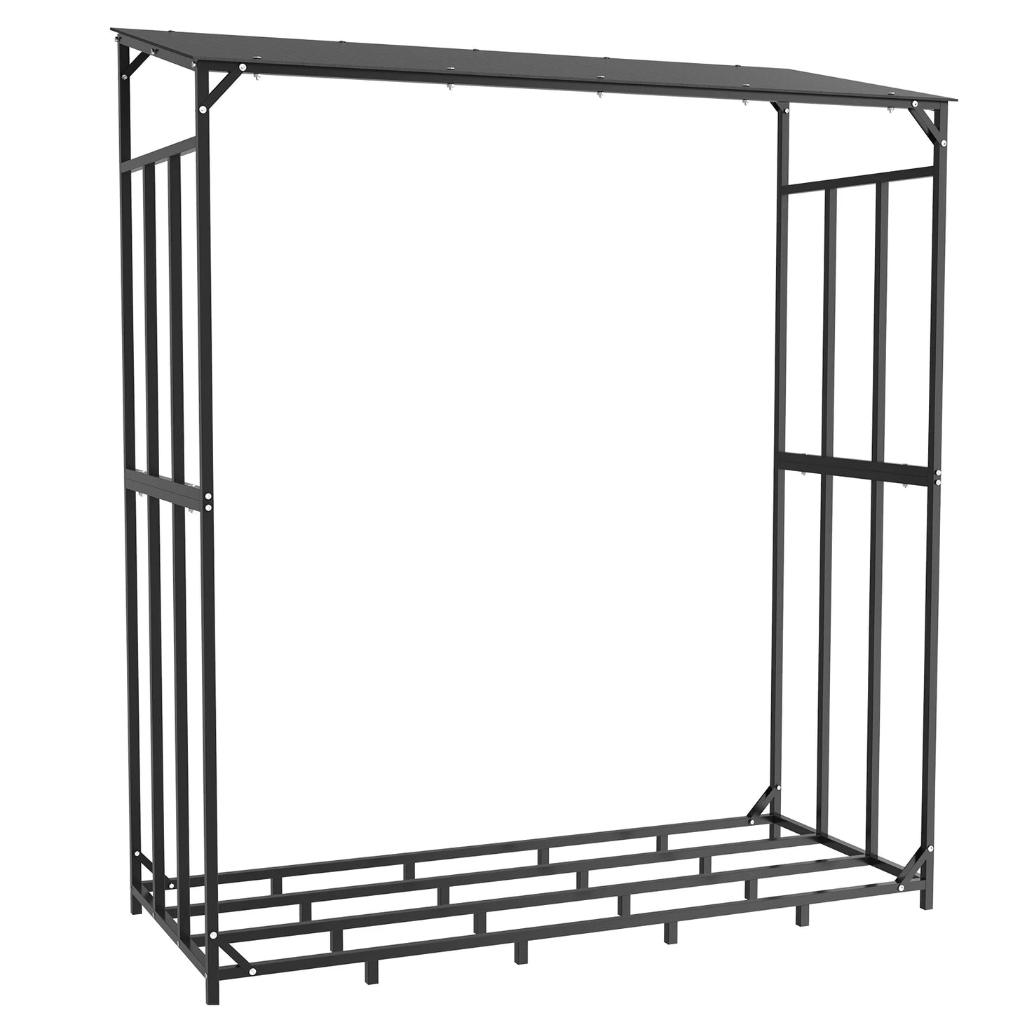 Kaminholzregal XXL mit Abdeckung - Wetterfest & Stabil für Garten & Terrasse
