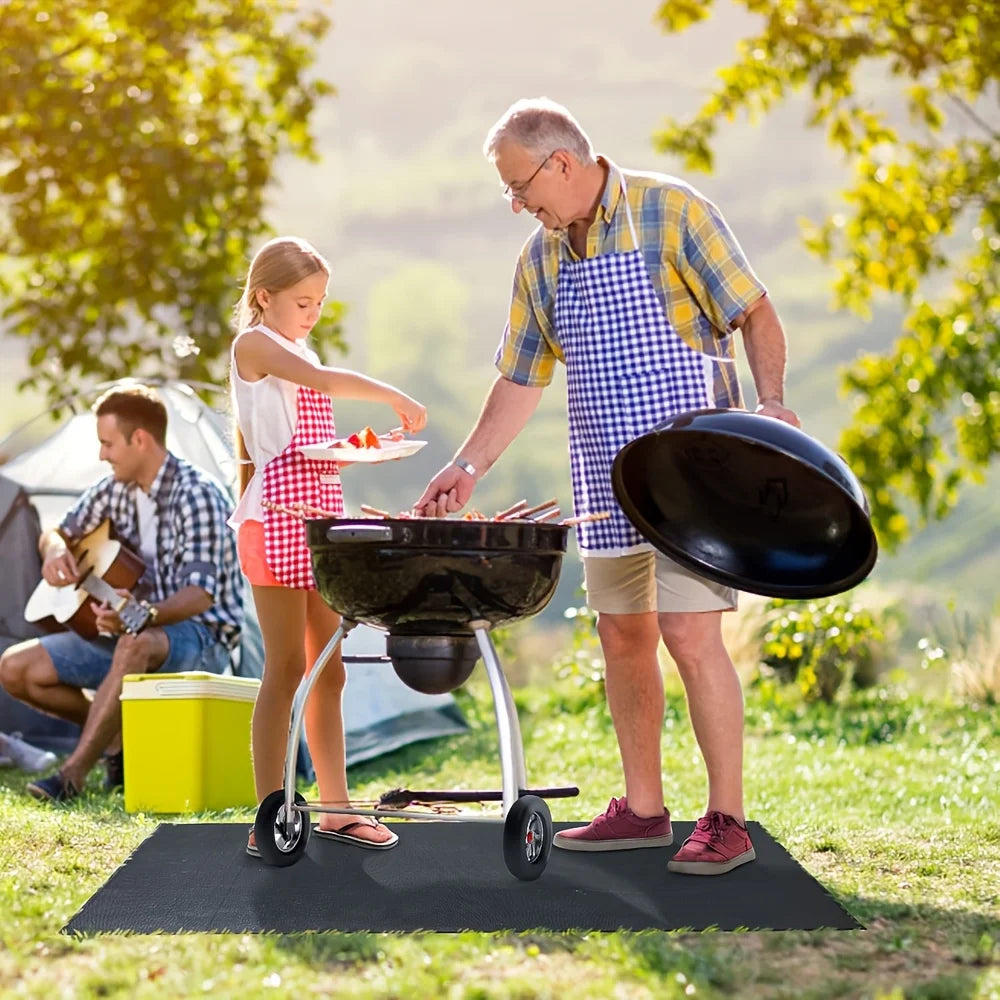 Outdoor Barbecue Pad for Protecting Wooden Floors Heat Resistant Fire Pit Mat, Flame Retardant Pad