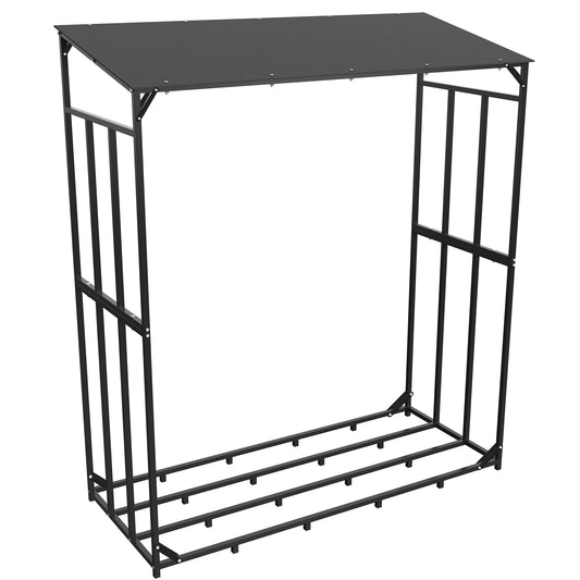 Kaminholzregal XXL mit Abdeckung - Wetterfest & Stabil für Garten & Terrasse