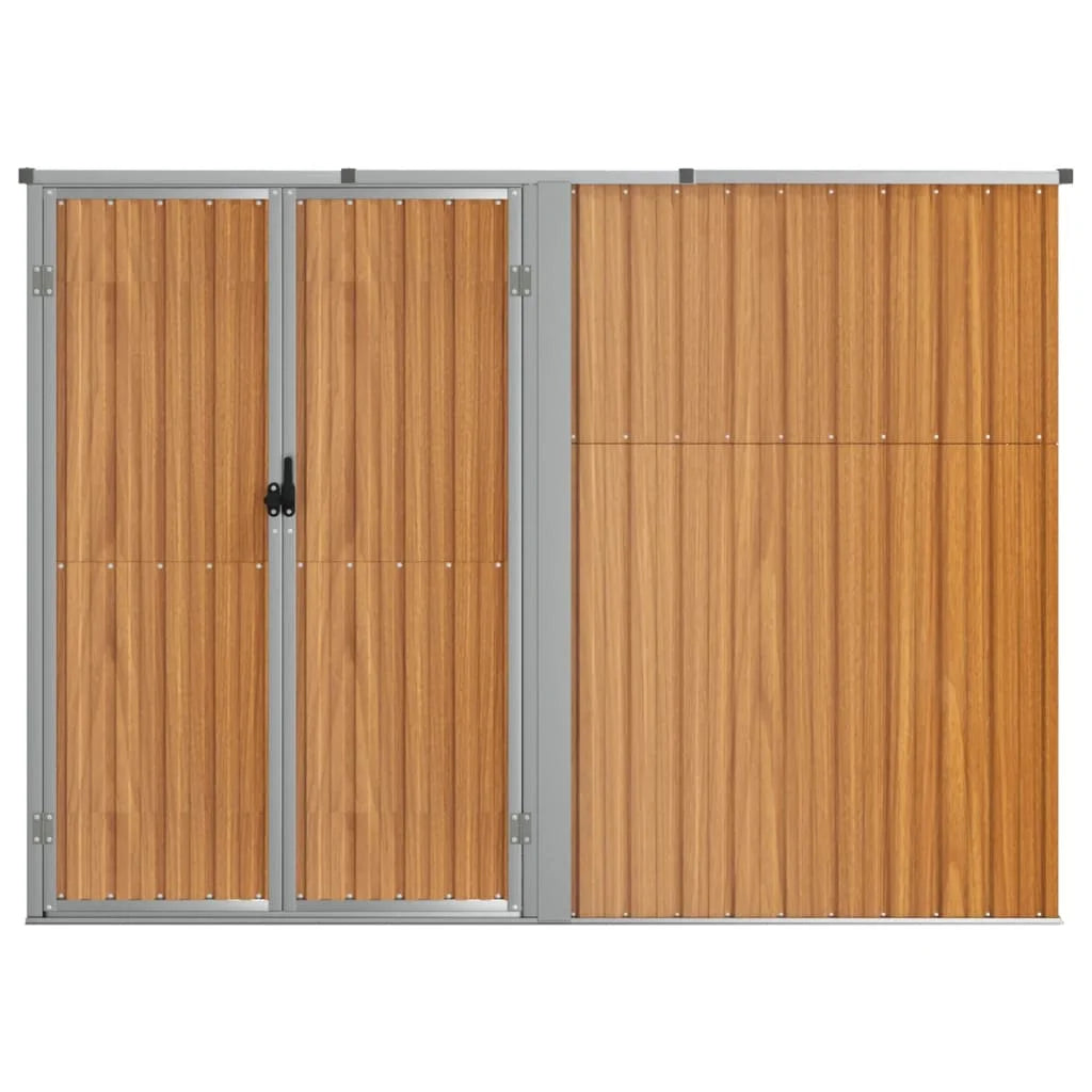 Geräteschuppen 225x89x161cm Braun – Wetterfest & Stabil für Gartengeräte