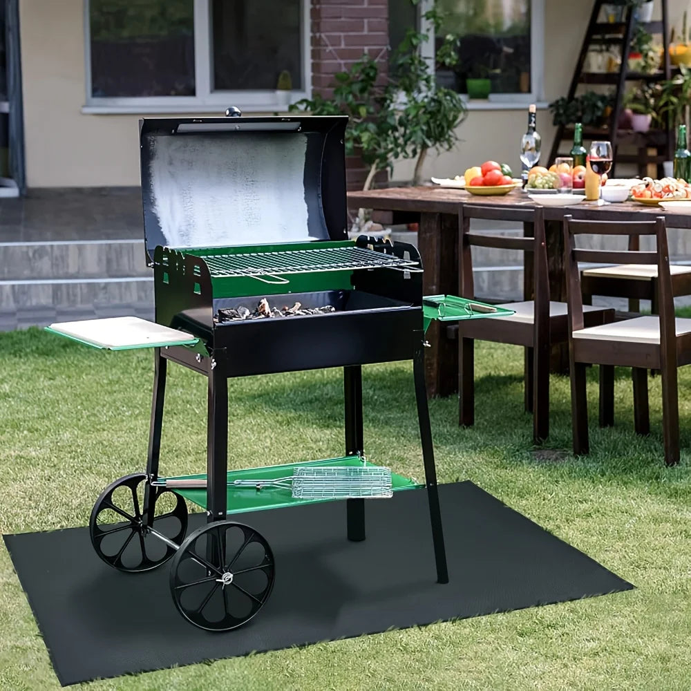 Outdoor Barbecue Pad for Protecting Wooden Floors Heat Resistant Fire Pit Mat, Flame Retardant Pad