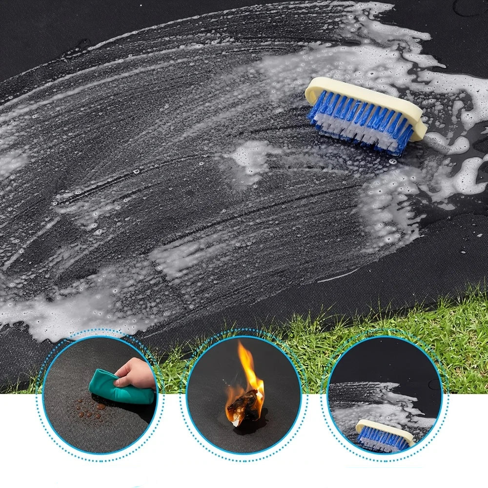 Outdoor Barbecue Pad for Protecting Wooden Floors Heat Resistant Fire Pit Mat, Flame Retardant Pad