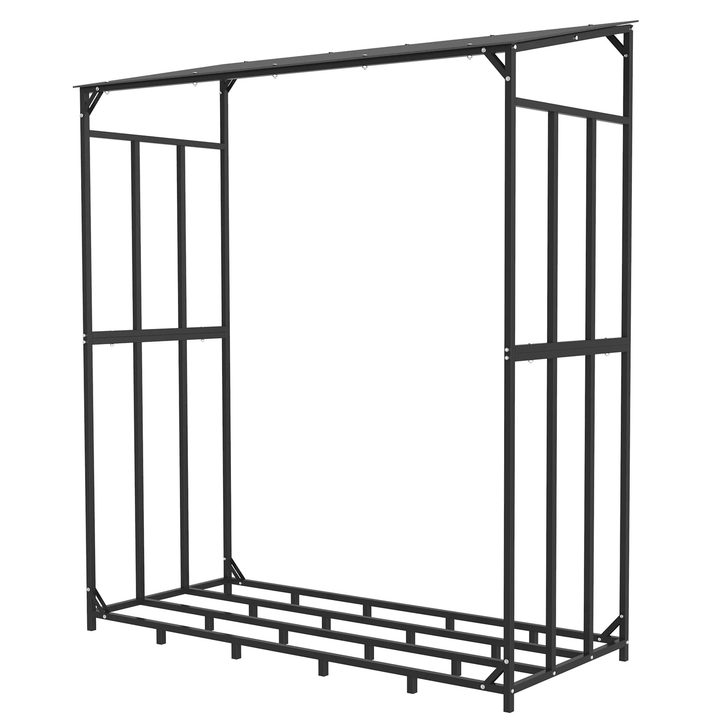 Kaminholzregal XXL mit Abdeckung - Wetterfest & Stabil für Garten & Terrasse