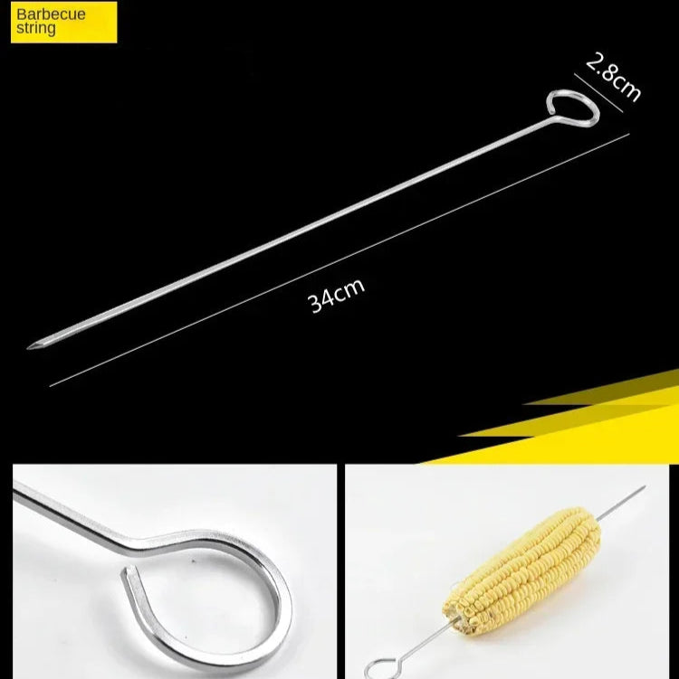 Grillbesteck Set - Komplettes Grillwerkzeug mit Spatel, Zange, Spieß und Aufbewahrungstasche